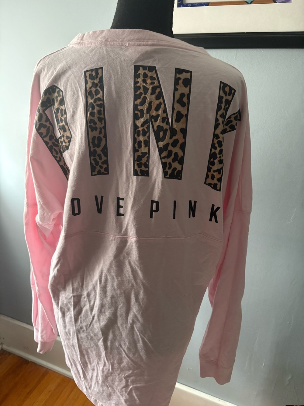 Victoria Secret Pink Long Sleeve TShirt Leopard Print 2014 Large